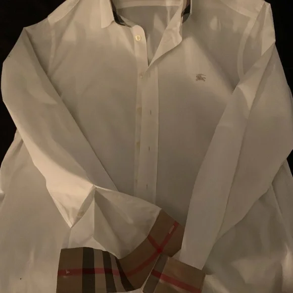 White Burberry Button Down